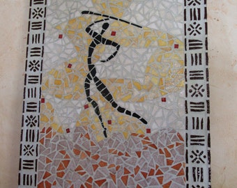 Javelin thrower mosaic frame