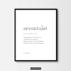 Impresión con definición de Revontulet - Descarga digital - Estilo finlandés escandinavo nórdico - Arte mural minimalista