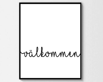 Välkommen Definition Print Digital Download Swedish | Etsy