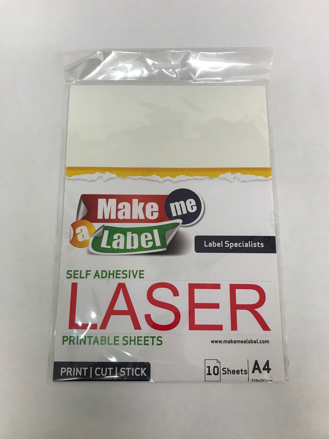 A4 Premium TRANSPARENT CLEAR Self Adhesive LASER Printable Vinyl Film ...