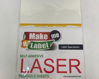 A4 Premium TRANSPARENT CLEAR Self Adhesive LASER Printable Vinyl Film Sticker Sheets