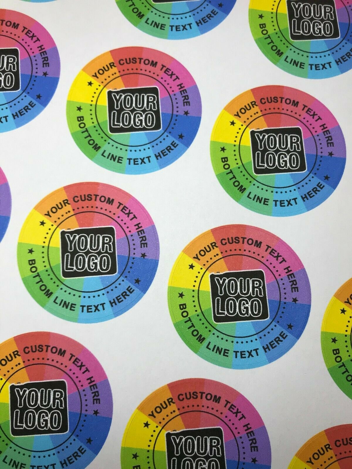 90 Round 75mm Custom Printed Personalised Stickers Labels Etsy