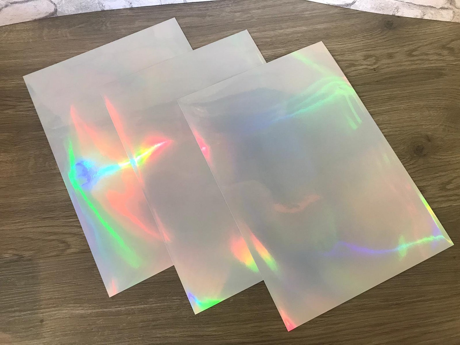 A4 Premium HOLOGRAPHIC Self Adhesive INKJET Printable PP Film Sticker ...