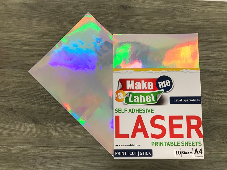 A4 Premium HOLOGRAPHIC Self Adhesive LASER Printable PP Film | Etsy