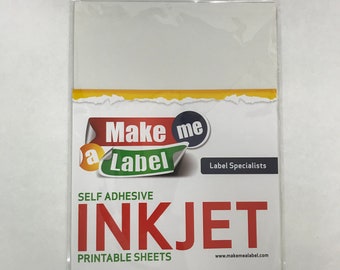 A4 Premium TRANSPARENT CLEAR Self Adhesive INKJET Printable Vinyl Film Sticker Sheets