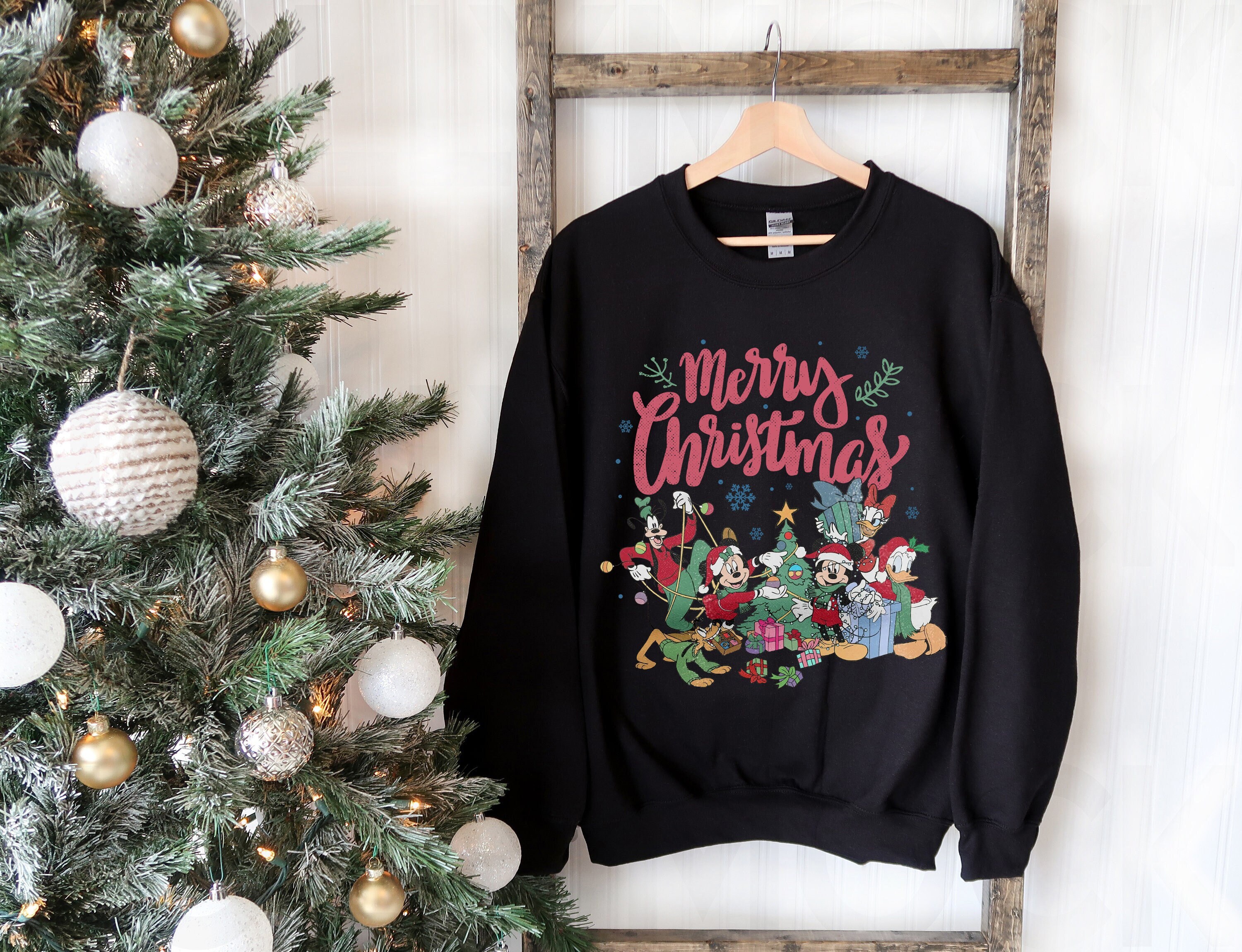 Discover Sudadera Mickey Mouse Navidad Ratón Felices Fiestas Navidad Divertido Lindo Kawaii Unisex