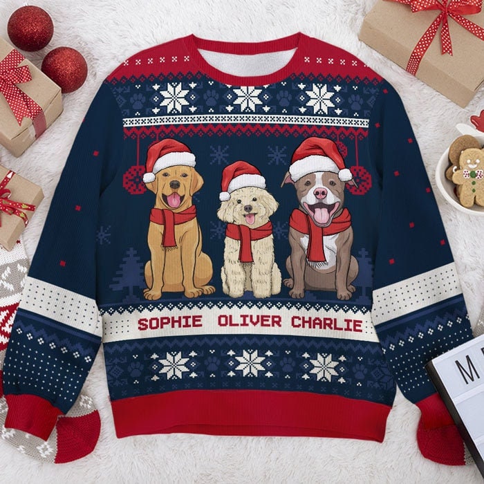 Personalized Christmas Dog Sweater sold by Julia Konogon SKU 38646085 Printerval