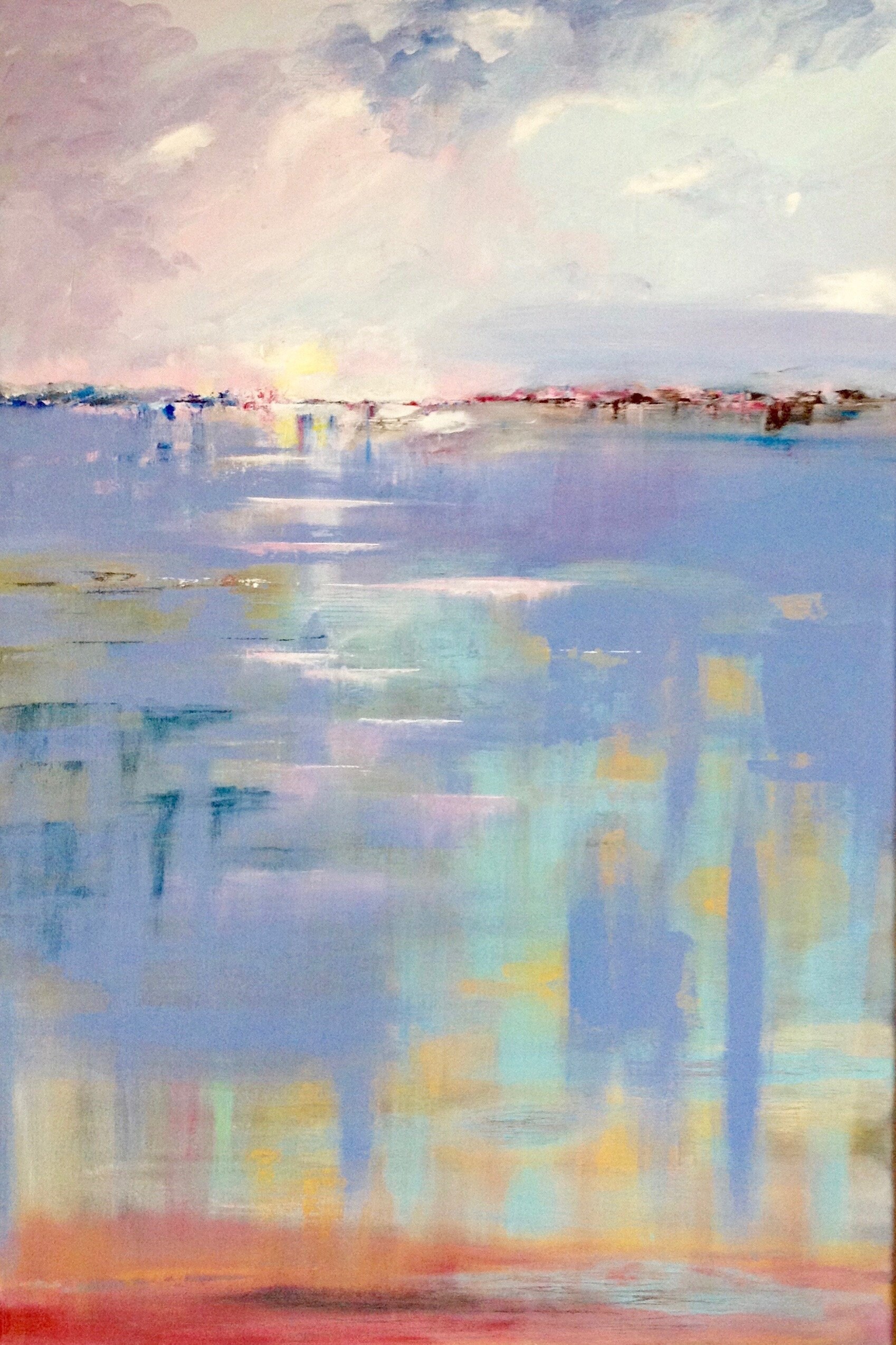 Abstract seascape painting New Horizons framed abstract Etsy