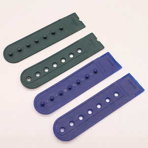 Ball Cap Snap Closure / Hat Replacement Strap - Professional Grade - Green and Blue, 2 Pair