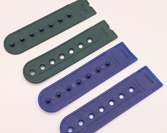 Ball Cap Snap Closure / Hat Replacement Strap - Professional Grade - Green and Blue, 2 Pair
