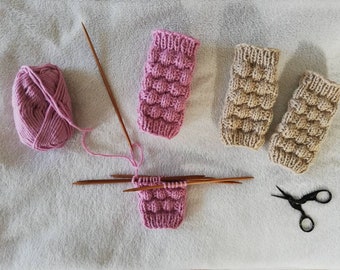Pretty baby cuffs in 24 colors and 2 sizes, knitted, seamless, alpaca, leg warmers, warm and cozy, arm warmers, leg warmers, baby carrier