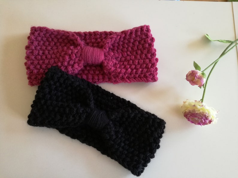 Stirnband Ida für Damen in 24 Farben, Grobstrick-Stirnband, extra dick, gestrickt, umwickelt, Alpaka Bild 2