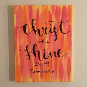Custom Hand Painted Canvas //Scripture Painting