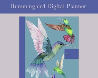 Sunday-Start Hummingbird Digital Planner For Use With Goodnotes Or Noteshelf