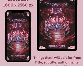 Crown Of Lies Fantasy Premade Ebook Cover