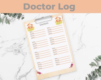 Fox Doctor Log Printable