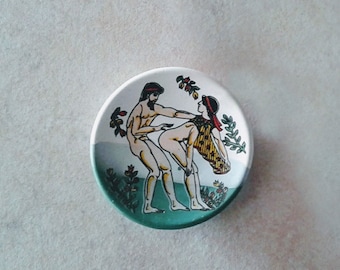 Ceramic Magnets, Ancient Greek Satire Scenes (refrigerator magnets, kitchen magnets, fridge round magnets, magnets set, magnets for boards)