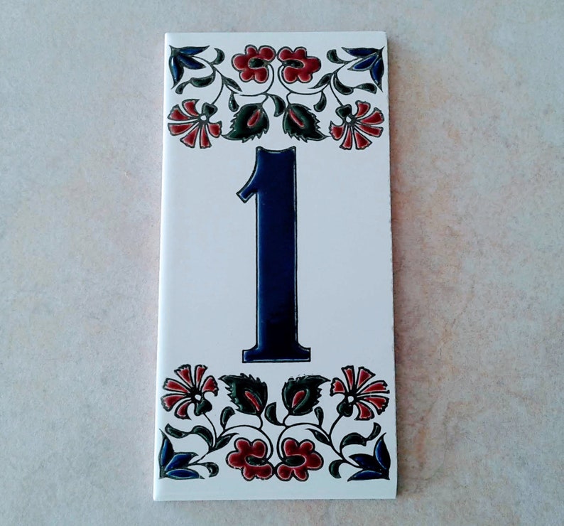 House Numbers / Letters Ceramic Art Tiles Handmade Hand Etsy