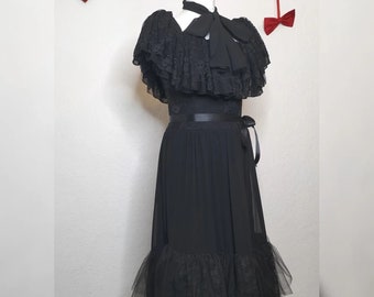 Robe Mercredi Cosplay Noire en dentelle Inspiration - Costume Gothique Couture 36 S size