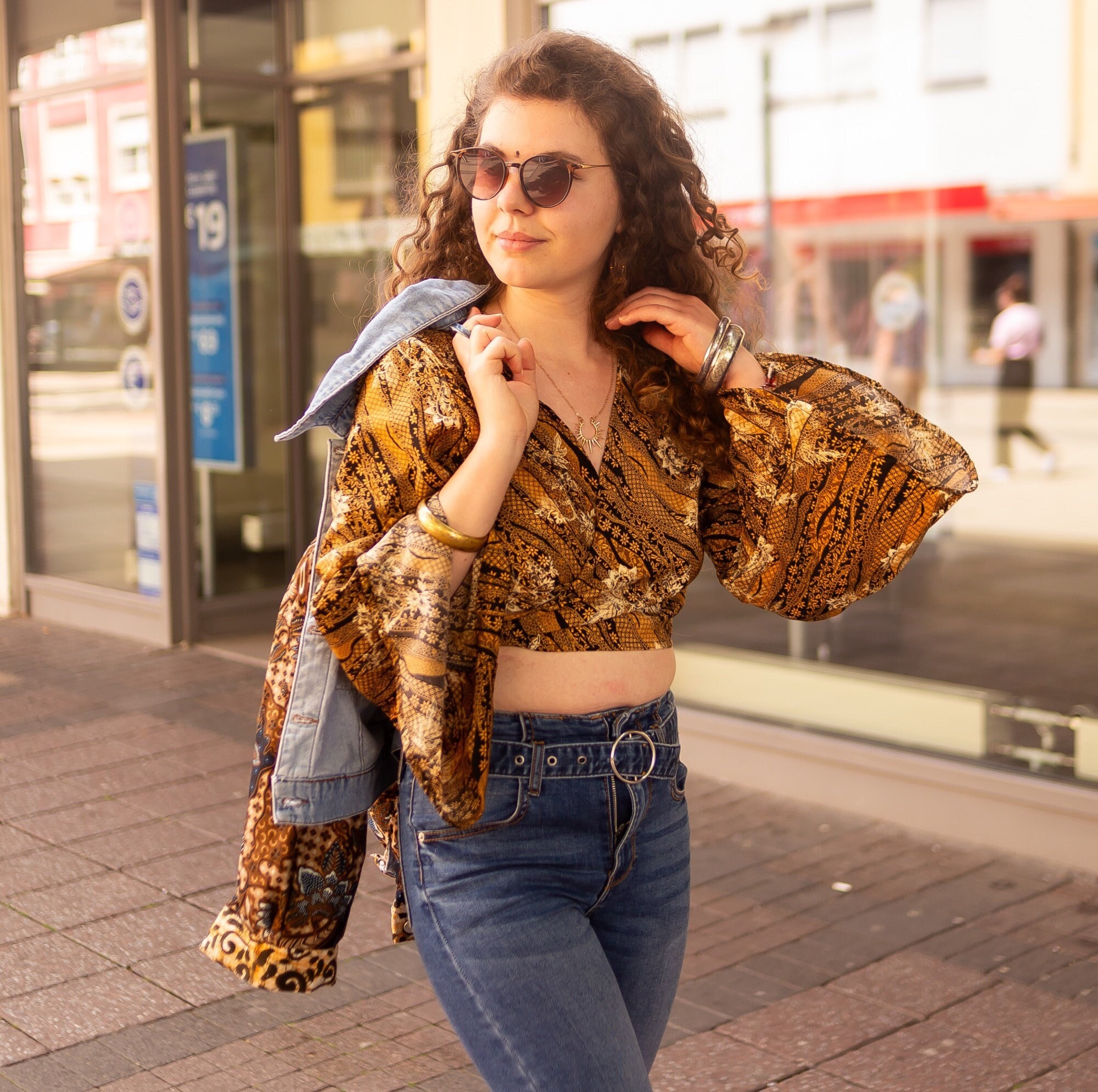 Crop Top Femme NAANAA En Organza Rose - Dos Noué, Sans Manches, Neuf Avec étiquettes