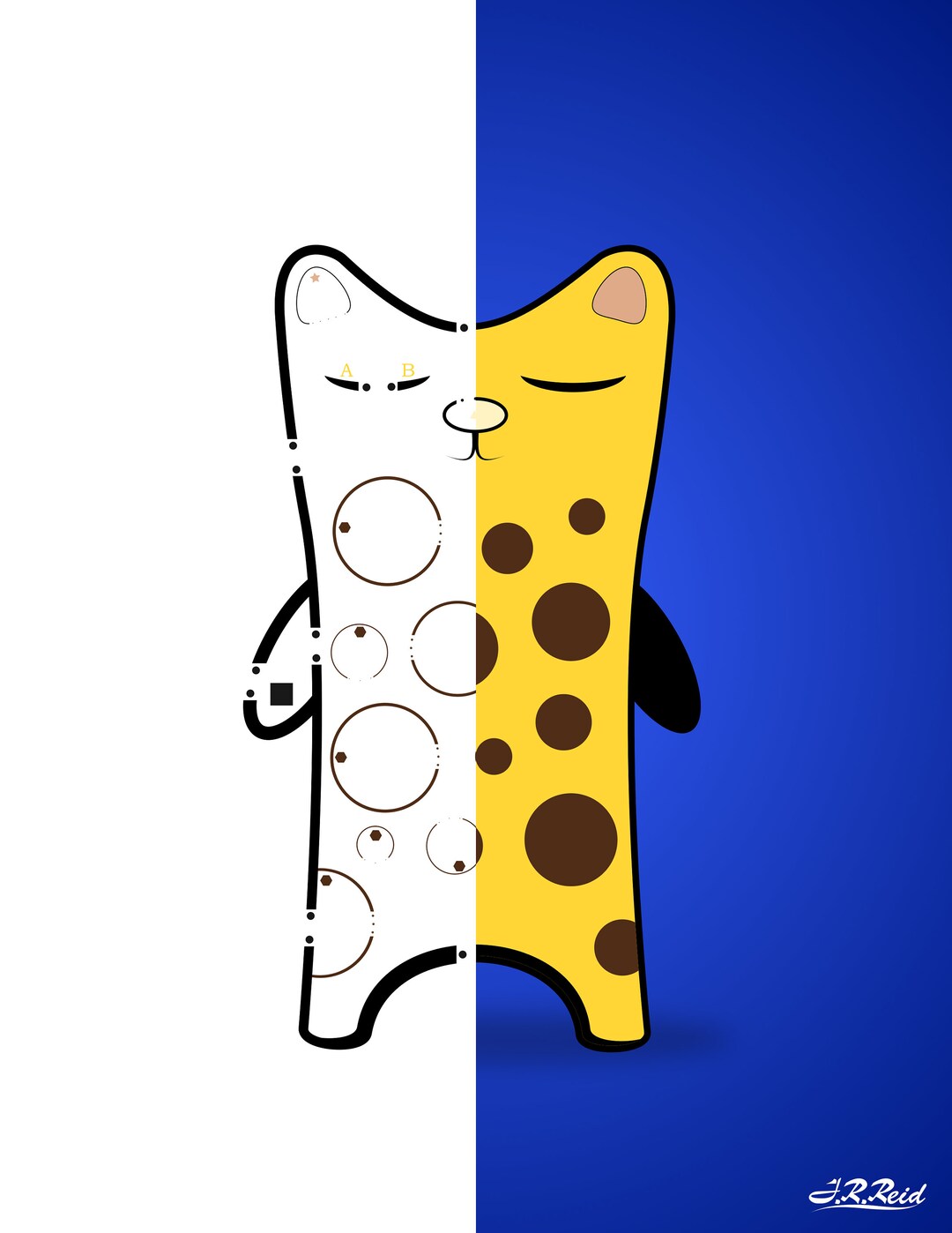 Kawaii Giraffe Printable Coloring Sheet With Strokes & Fills - Etsy