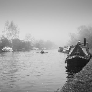 Broxbourne, Lea Valley Walk, Canal, Wall Print, Picture Print, Canal Boat, Rowing Club