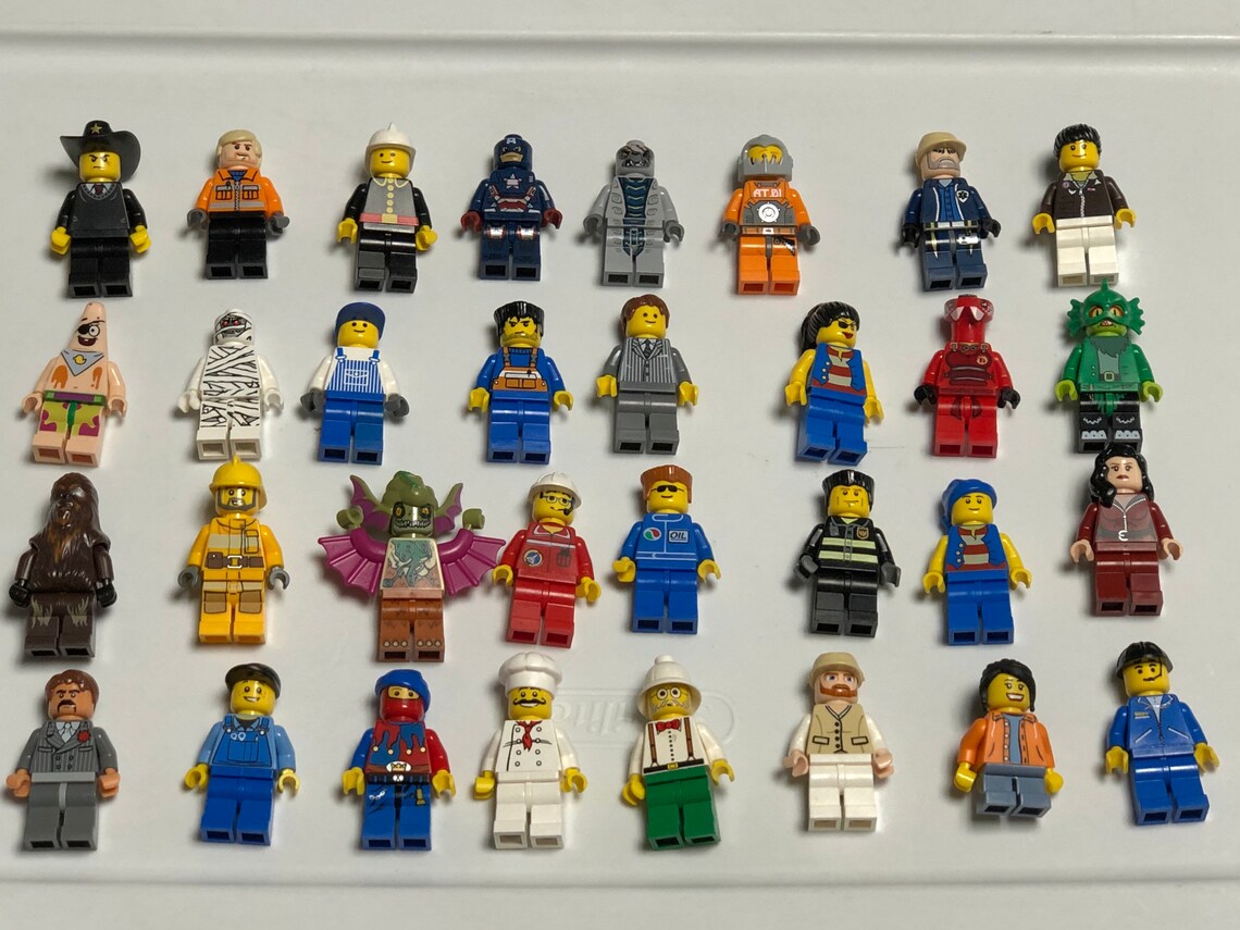 Lego Bulk Lot of 10 Random Minifigures Town City Super Heroes Etsy UK