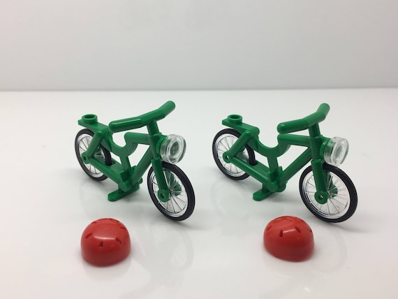 Lego lot of Minifigure Bicycle Bikes Accessories With helmets FREE US  SHIPPING