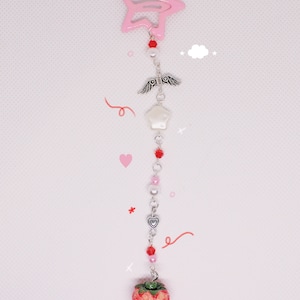 Strawberry Beaded Hair Clip