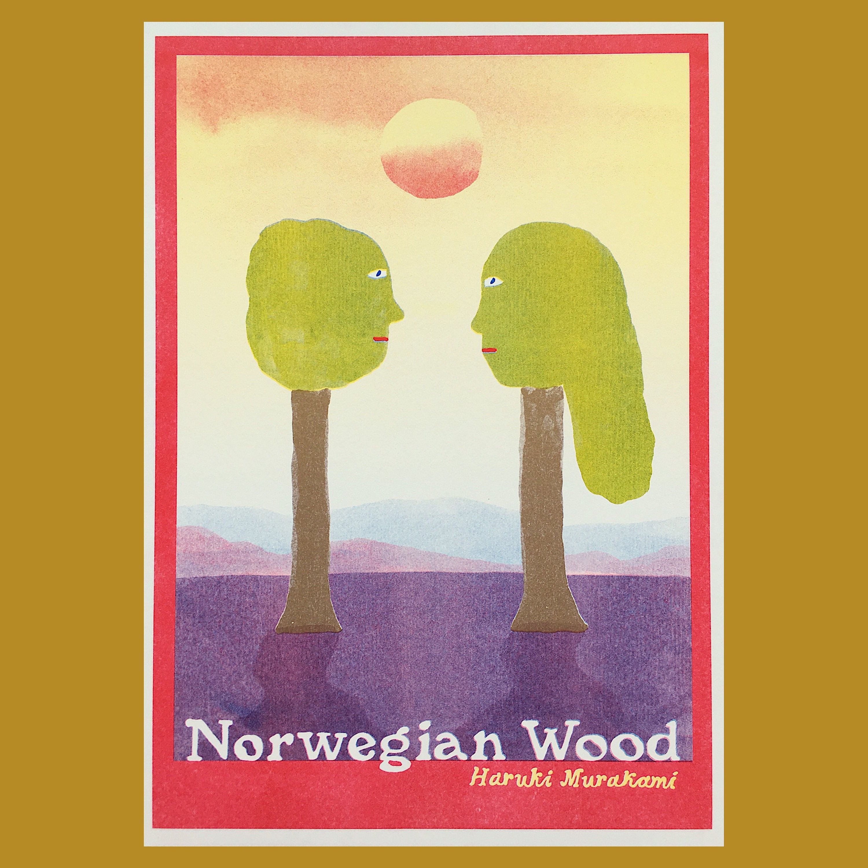 Original 3 Color Risograph Print Unframed Arrival