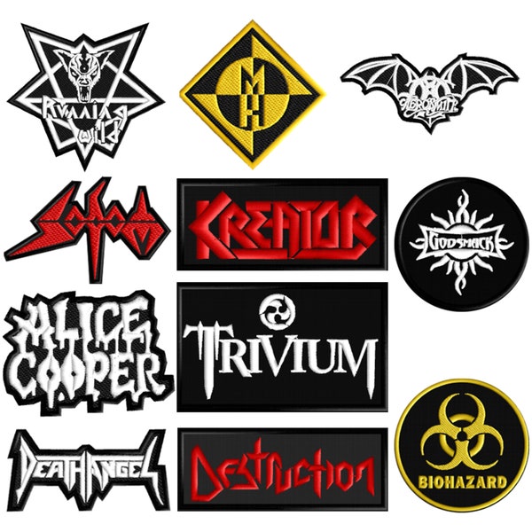 Rock & Heavy Metal Band embroidered sew / Heavy metal patch / rock patches / rock band patches /