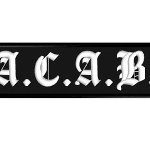 ACAB Embroidered 3.5 inch Iron On/Sew On Embroidered Patch, Multiple C –  Thread By Dawn