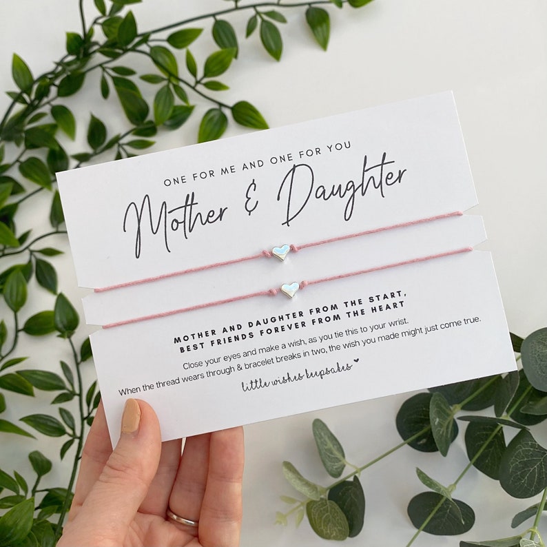Mother & Daughter from the start, wish bracelet, matching, wishlet, gift for mum, present, best friend, love, friendship, handmade, family
