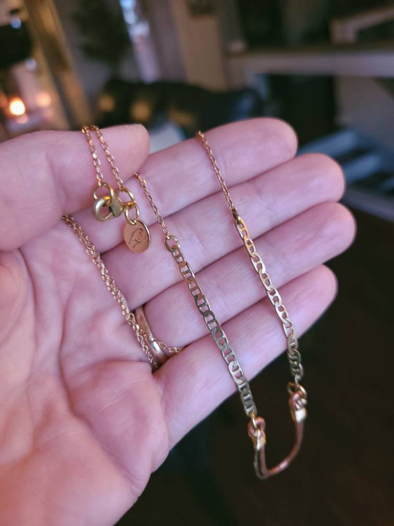 Hammered Brass /& Copper Wire Necklace