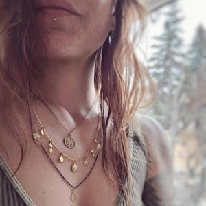 Organic Dainty Raw Brass Charm Necklace (necklaces sold separately) image 1