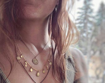 Organic Dainty Raw Brass Charm Necklace (necklaces sold separately)