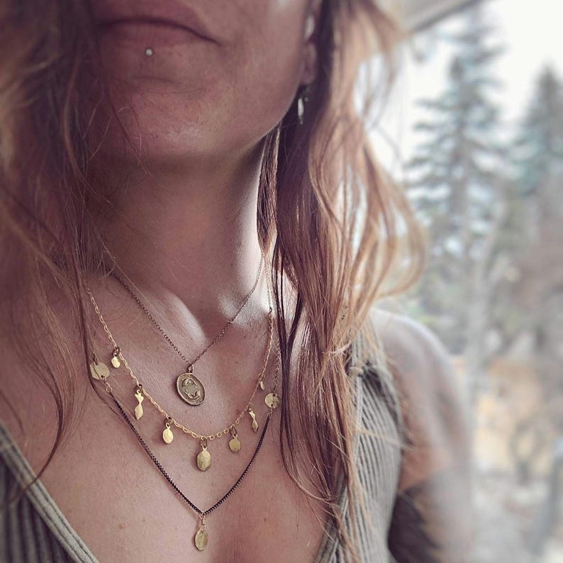 Organic Dainty Raw Brass Charm Necklace (necklaces sold separately) image 1