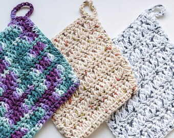 Hanging Cotton Dish Cloth in Various Colors