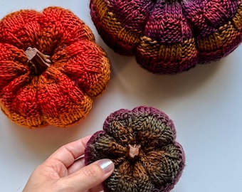Knitting Pattern | Checkered Pumpkin Set