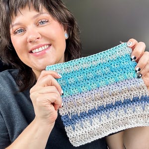 Seaside Kitchen Set Crochet Pattern: Dishcloth and Towel (PDF Pattern)