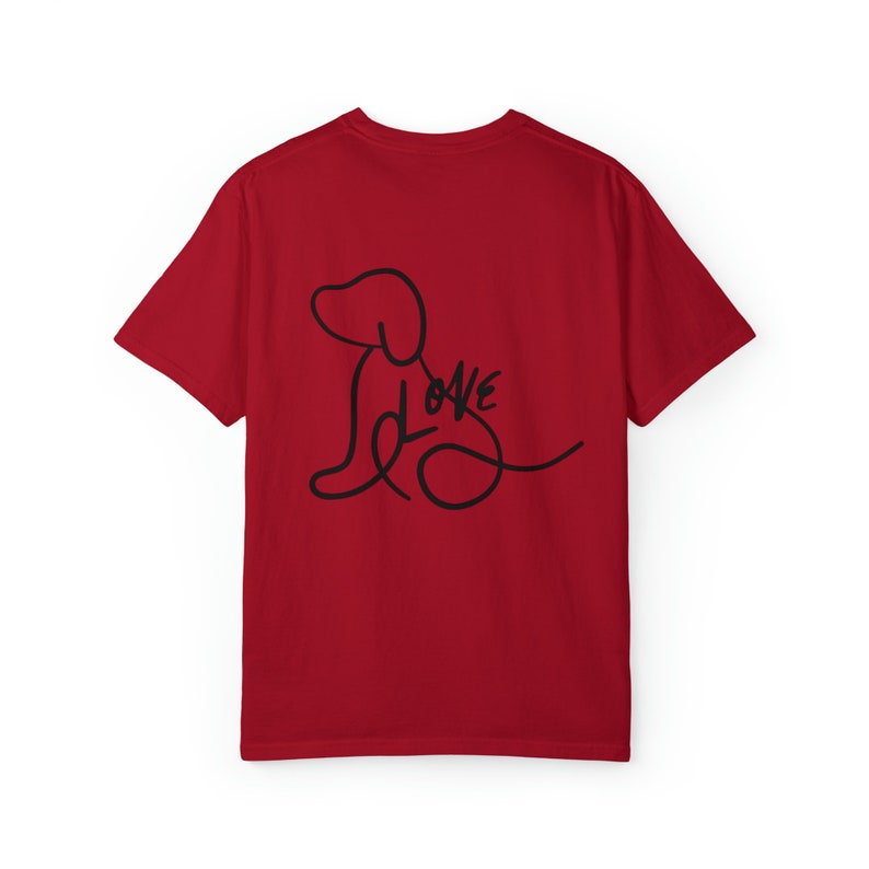 Rescue Dog Mom T-Shirt by Comfort Colors Red