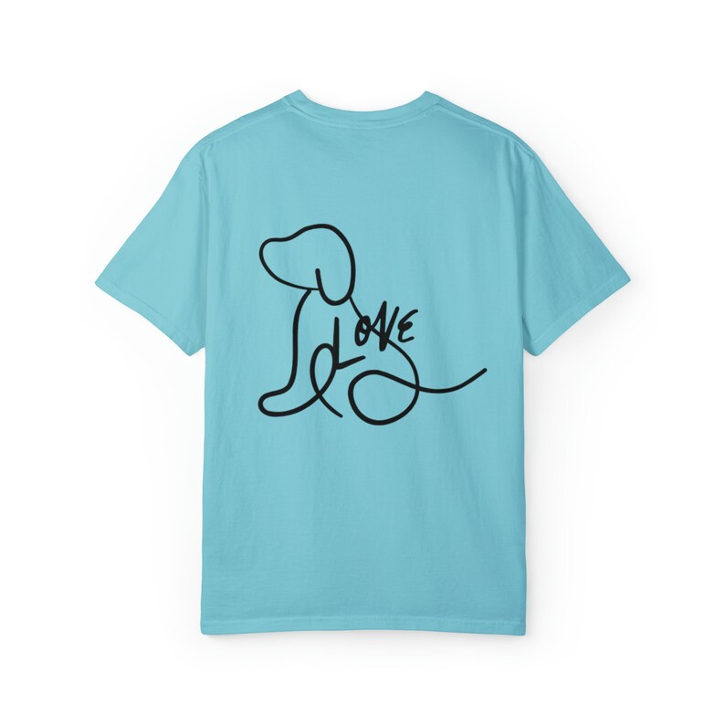 Rescue Dog Mom T-Shirt by Comfort Colors Lagoon Blue