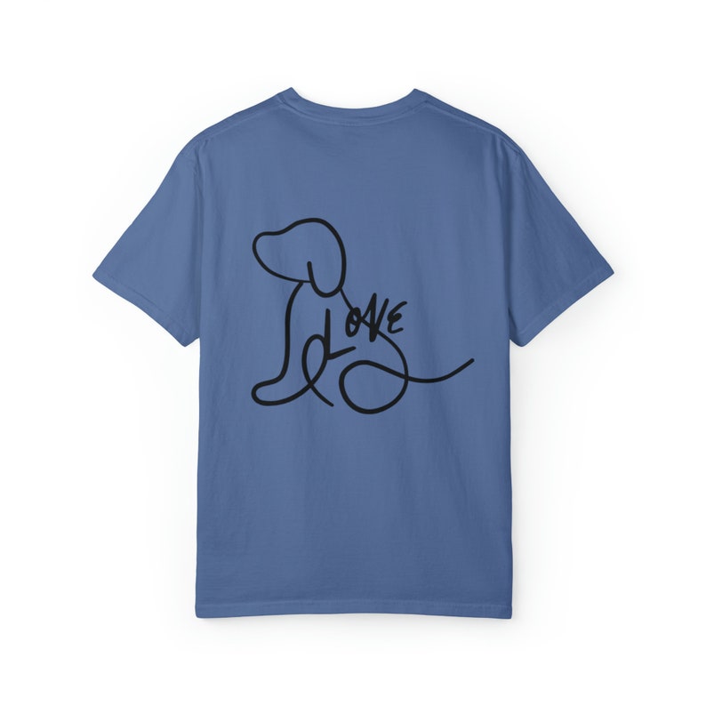 Rescue Dog Mom T-Shirt by Comfort Colors Mystic Blue