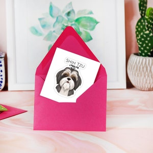 Décalcomanie maman Shih Tzu