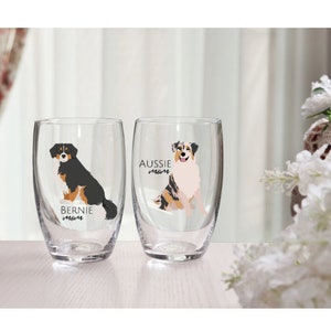 Custom Dog Wine Glass, Dog Lovers Cup, Personalized Wine Glass, Custom Dog Mom Tumbler, Wine Lovers Gift, Bar Accessories