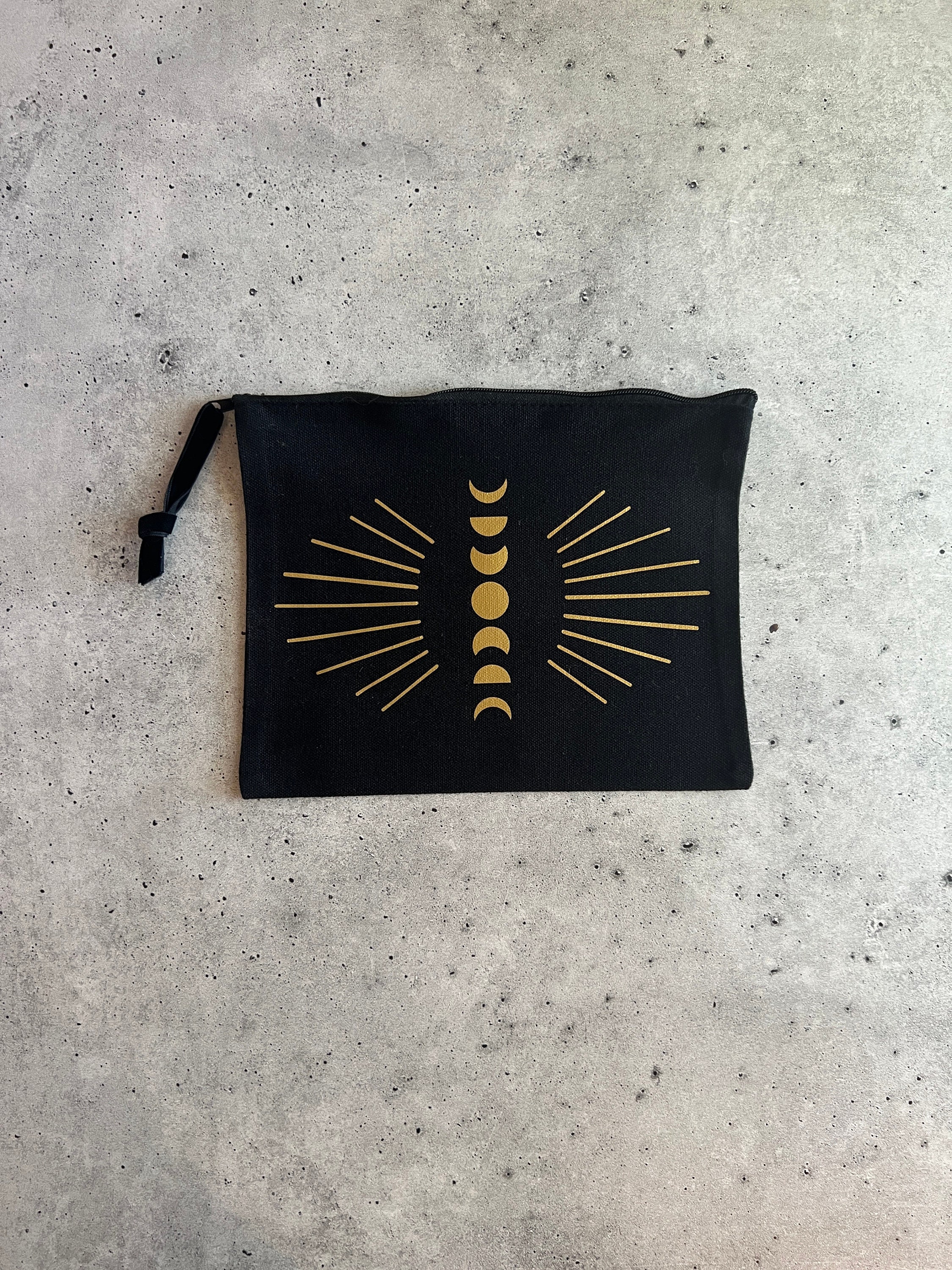 Witchy Moon Phases Zipper Pouch Bag for Tarot Cards Crystals Ritual ...