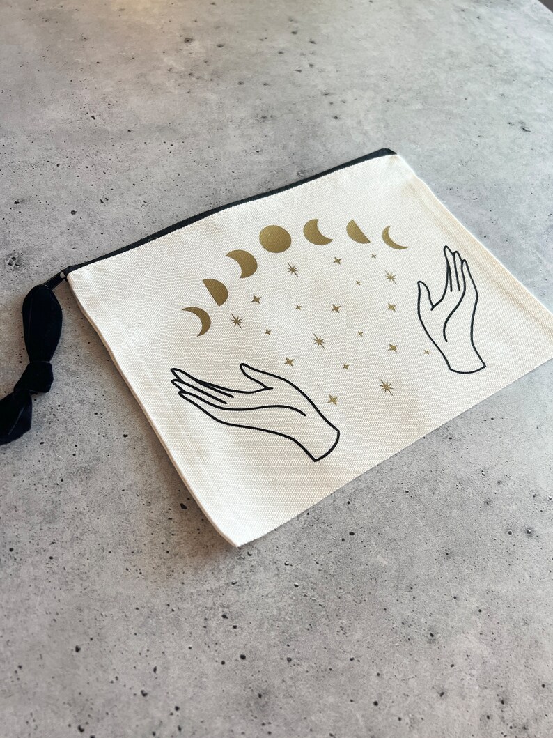 Moon Witch Zipper Pouch Bag for Tarot Cards, Crystals, Ritual Tools - Etsy
