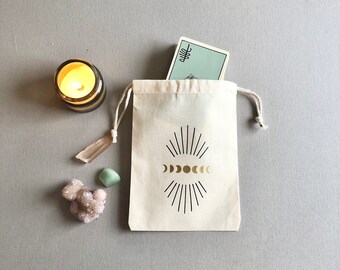Moon Witch Reißverschluss-Tasche – Tarotkarten, Kristalle & Magische Dinge Sicher Aufbewahren