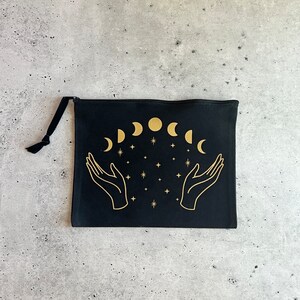 Moon Witch Zipper Pouch Bag for Tarot Cards, Crystals, Ritual Tools - Etsy
