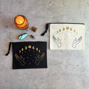 Moon Witch Zipper Pouch Bag for Tarot Cards, Crystals, Ritual Tools - Etsy